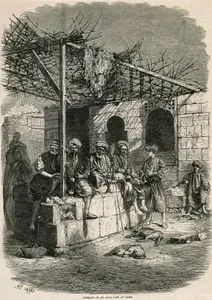Kahire'de Bir Arap Kahvehanesinin İç Görünüşü