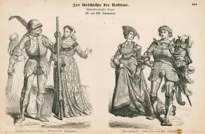 15. ve 16. Yüzyılda- 15. Yüzyılın Ortalarında Alman Şövalye ve Alman Soylu Kadın-16.Yüzyılın İlk Döneminde(1500-1533) Prens ve Prenses