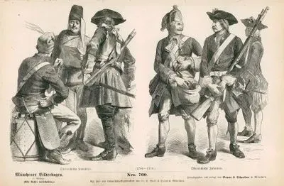 18.Yüzyılın Üçüncü Döneminde (1767-1799)- 1704 ile 1710 Tarihleri Arasında Avusturyalı Süvariler- 1704 ile 1710 Tarihleri Arasında Avusturyalı Piyadeler