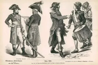 18.Yüzyılın Sonlarında- 1799 ile 1800 Yıllarında Fransız General Kıyafetleri-  1793 ile 1794 Yıllarında Paris Komünü Üyeleri