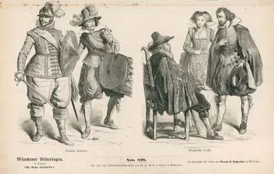 17.Yüzyılın İlk Döneminde (1600-1633)- Alman Askerleri- Alman Orta Sınıfına Dahil Kişilerin Kıyafetleri