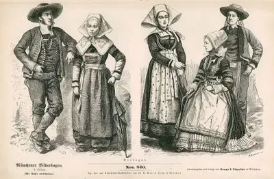 19. Yüzyılda Fransa'nın Breton Bölgesinde Yaşayan Breton(Fransız) Halkının Kıyafetleri