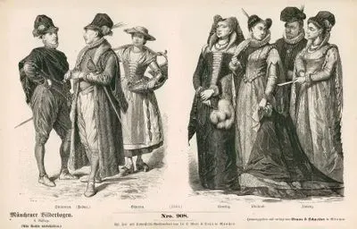 16.Yüzyılın Sonunda İtalya- 1583 Yılında Padova'lılar ve Köylü Kadın- 1583 Yılında Venedik, Milan ve Floransa'lı Kadınların Kıyafetleri