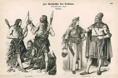 Almanlar (Cermenler veya Teutonic Soyu)-  Taş ve Bronz Çağında Almanların Kıyafetleri