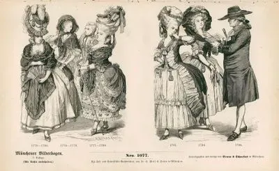 Fransız Devriminden Önce 1774 ile 1784 Yılları  Arasında Zengin Fransızların Kıyafetleri