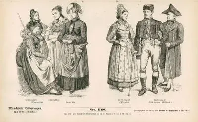 19.Yüzyılda Almanya'da Bulunan Baden Büyük Dükalığının Kara Orman(Schwarzwald), Schapbachthal, Hauenstein, Hardt (Iffezheim) ve Tauber(Witichhausen, Vilchband) Bölgelerinde Yaşayan Alman Halkının Kıyafetleri