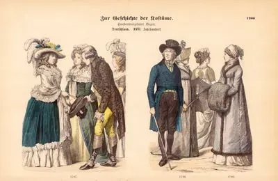 18.Yüzyılın Sonunda Almanya'da 1787 ile 1798 ve 1799 Yıllarının Kıyafetleri