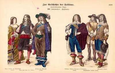 17. Yüzyılda İngiltere-Chesterfield Kontesi Anne (1640), Saray Mensubu II.Charles (1665), Newcastle Dükü (1646)-Grandison 
Vikontu Dük William Villiers (1640), Kralın Askeri (1649), Soylu Kişi (1649)