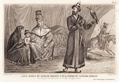 Kırgız Sultanı ve Eşi ile Kırgız Süvari ve Eşi