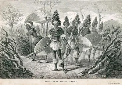 Kuzey Ndebele Halkı'nın (Matebeles) Savaş Kostümü
