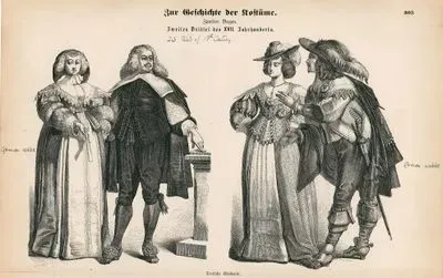17.Yüzyılın İkinci Döneminde (1634-1666)-Alman Soylu Kişilerin Kıyafeti