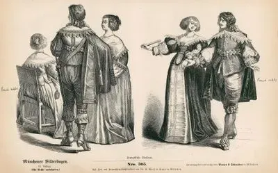 17.Yüzyılın İkinci Döneminde (1634-1666)-Fransız Soylu Kişilerin Kıyafeti