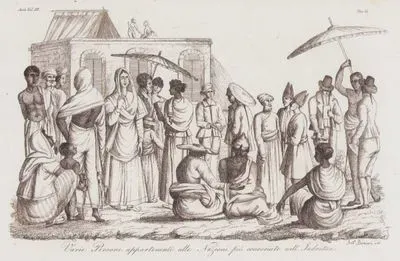 XVIII. Yüzyılın Başlarında Hindistan'da Yaşayan Çeşitli Milletlerden İnsanlar (Kuzey Hindistanlı, Moğol, Müslüman, İranlı, Malezyalı, Arap, Çinli, Ermeni,İngiliz, Hollandalı...)  Asya Cilt III. Resim 61.