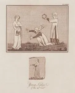14.Yüzyılda Genç İngiliz Kadınlarının Kıyafetleri, Resim 89.