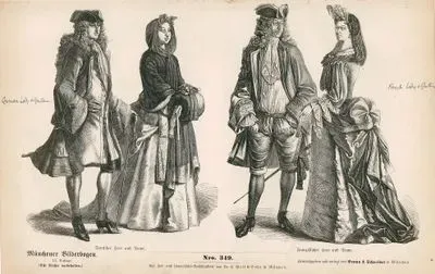 18.Yüzyılın İlk Döneminde (1700-1733)-Alman Kadın Ve Erkek Kıyafetleri-Fransız Kadın Ve Erkek Kıyafetleri