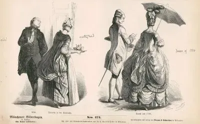 18.Yüzyılın İkinci Yarısı (1750-1799)- Rahip Kıyafeti, Sırt Önlüklü Kıyafet İçinde Hizmetçi Kız- 1780'li Yıllarının Kıyafetleri