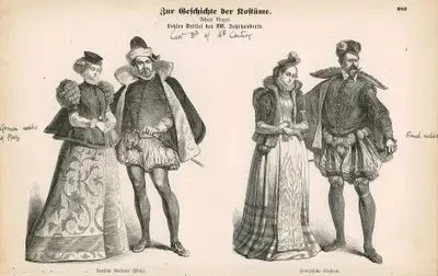16.Yüzyılın Üçüncü Döneminde (1567-1599)-Alman Soylularının Kıyafetleri-Fransız Soylularının Kıyafetleri