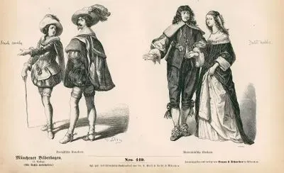 17.Yüzyılın Üçüncü Döneminde (1667-1699)- Fransız Centilmenlerinin Kıyafetleri- Hollandalı Soylularının Kıyafetleri
