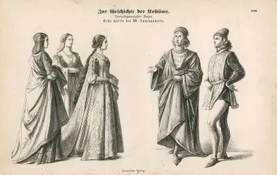 15.Yüzyılın Birinci Yarısında (1400-1449)- Floransa'lı Soylu Kadın Ve Erkeklerin Kıyafetleri