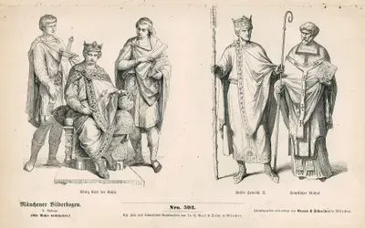 10.Yüzyılda- Fransa ve İtalya Kralı, Kutsal Roma İmparatoru Dazlak Karl (Kraliyet Dönemi 843-877)- Kutsal Roma İmparatoru Aziz II. Heinrich (Kraliyet Dönemi 1014-1024) ve Fransız Rahip