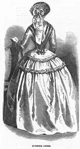 1853 Yılının Mayıs Ayının Paris Modası-Akşam Kıyafeti