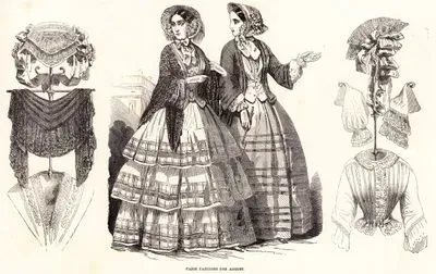 1851 Yılı Ağustos Ayının Paris Modası