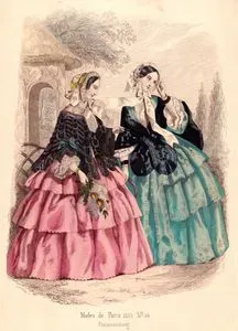 Frauen Zeitung, Paris Kadın Modası, 1855