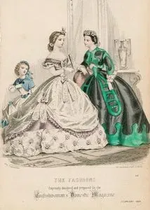 The Englishwoman's Domestic Magazine Dergisi İçin Tasarlanmış Moda Çizimleri, No.46, Şubat 1864