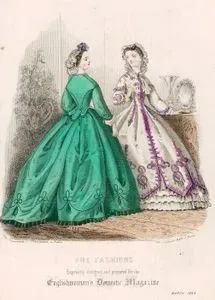 The Englishwoman's Domestic Magazine Dergisi İçin Tasarlanmış Moda Çizimleri, No.47, Mart 1864