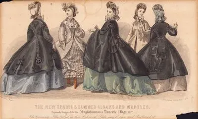The Englishwoman's Domestic Magazine Dergisi İçin Tasarlanmış Moda Çizimleri, İlkbahar ve Yaz Pelerin ve Gömlekleri