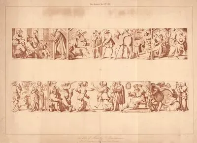 Dresden Sarayının Taht Odasında Bulunan Ve Eduard Bendemann Tarafından Çizilen "Adamın Hayatı" İsimli Duvar Resmi, 18 Kasım 1876