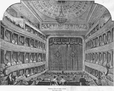 Londra'da Opera Binası İnşa Edilmesi İçin Teklif Edilen ve Mimar Walter Emden'in Tasarladığı Proje'de Operanın İçi