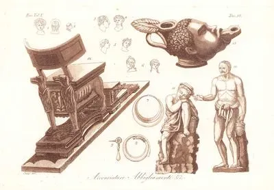 Romalı Kadınların Saç Modeli İle Roma Heykel Ve Mobilyaları, Avrupa. Cilt V. Resim 56.