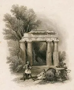 Üzerinde "Modern Sanat Bölümü" Yazan Bir Tapınağın Giriş Sütunları