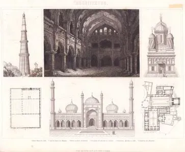 Mimarlık (Hint Mimarisi) 1. Delhi Yakınlarındaki Kutub Minar (Kutub Minaresi) 2. Madura Sarayı’ndaki Büyük Salon 3.Kurte-Ardschisch’teki Kilise 4. Kurtuba (Cordova) Camii’nin Planı 5.Delhi’deki Cuma Camii (Jama Mescidi) 6. Elhamra Sarayı’nın Planı