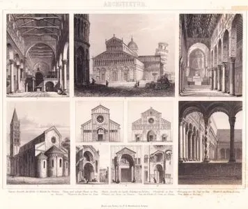 Mimari (İtalya’daki Romanesk Dönem Kiliseleri) 1, Floransa’daki San Miniato Kilisesi’nin İç Mekanı 2. Pisa Katedrali ve Eğik Kulesi 3. Palermo’daki Capella Palatina’nın İç Mekanı 4. Trau (Trogir) Katedrali 5. Roma’daki St.Paul Bazilikası Dışındaki Manastır Avlusu 6. Verona’daki San Zeno Kilisesi’nin Batı Cephesi 7. Zara (Zadar) Katedrali’nin Batı Cephesi 8. Verona Katedrali’nin Portalı (Ana Giriş) 9. Verona’daki San Zeno Kilisesi’nin Portalı 10. Modena Katedrali’nin Portalı