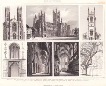 Mimari (İngiliz Gotik Mimarisi) 1. York Katedrali 2. Canterbury Katedrali 3. Saint-Neots Kilisesi 4. Litchfield Katedrali 5. Westminster’de VII. Henry Şapeli 6. Westminster Büyük Salonunun Çatısı 7. Fotheringhay Kilisesi’nin Portalı 8.Oxford Saint-Michael Kilisesi’nin Penceresi 9.-10. Salisbury Katedrali’ndeki Alın Haçları 11. Oxford Merton College’daki Alın Haçı 12. Gloucester’daki Meryem Ana Kilisesi’ndeki Alın Haçı