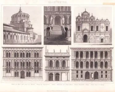 Mimari (İtalya’da Yüksek Rönesans Mimarisi) 1. Milano’daki Santa Maria Delle Grazie Kilisesi 2. Venedik Dükler Sarayı’ndaki Merdiven 3. Okul 4. Aziz Mark Kütüphanesi 5. 
Vendramini-Calergi Sarayı 6. Venedik’teki Pesaro Sarayı