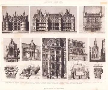 Mimari (Fransız Rönesans Şatoları) 1. Boulogne’daki Madrid Şatosu 2. Chambord Şatosu (Ana Bina) 3. Beaugency’deki Şehir Konağı 4. Caen’deki Ecoville Konağı (Hotel d’Ecoville) 5. Nantouillet Şatosu 6. Blois Şatosu’ndaki Merdiven 7. Ecouen Şatosu 8. Bury Şatosu 9. Paris’te I. François’nın Evi 10. Chambord Şatosu’nun Feneri (Kubbe Üstü Işıklığı) 11.Fontainebleau’daki Sütun Başlığı 12. Orleans’da I. François’nın Evinden