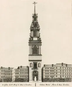 Londra'da Bulunan St.Mary Le Bow Kilisesi