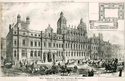 Admiralty And War Offices(Amiral Ve Savaş Ofisleri), White Hall, Londra-Messrs Spalding & Auld, Mimarlar