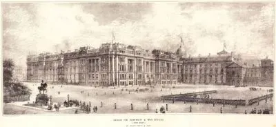 St.James Parkının Önünden Admiralty And War Offices (Amiral Ve Savaş Ofisleri)-Messrs Verity & Hunt, Mimarlar