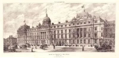 Whitehall Binasının Önünden Admiralty And War Offices(Amiral Ve Savaş Ofisleri)-Messrs Verity & Hunt, Mimarlar