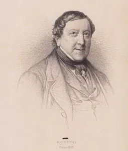 Gioacchino Rossini'nin 1865 yılında Paris'deki Portresi