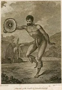 Hawaii Adaları Dansının Vahşi Erkek Danscısı