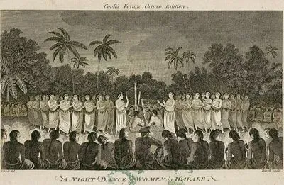 Hapaee'de (Tonga Adaları) Kadınların Gece Dansı, Kaptan Cook'un Üçüncü Seyahati