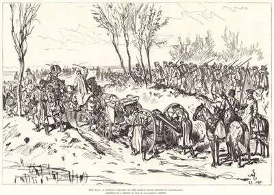 1877-1878 Osmanlı-Rus Savaşı (93 Harbi) Sırasında Hotin’den Liptochany’ye Yürüyen Rus Birliği