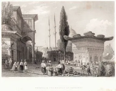 İstanbul'da Tophane Çeşmesi Ve Pazaryeri