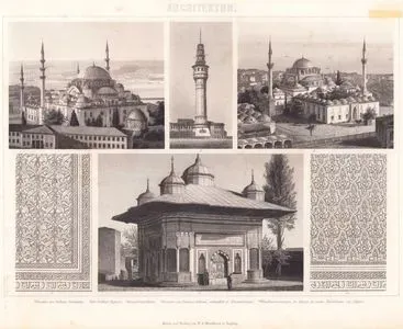 1. Süleymaniye Cami 2. Bayezid Cami 3. Serasker Kulesi 4. Sultan Ahmed Çeşmesi 5. ve 6. Cezayir’de Bir Konutta Bulunan Alçı Duvar Süslemeleri