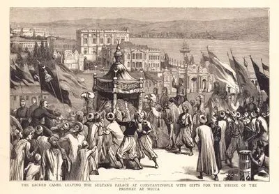 Padişah II. Abdülhamid Tarafından Mekkeye Gönderilen Surre Alayının İstanbul'da Dolmabahçe Sarayından Ayrılması
